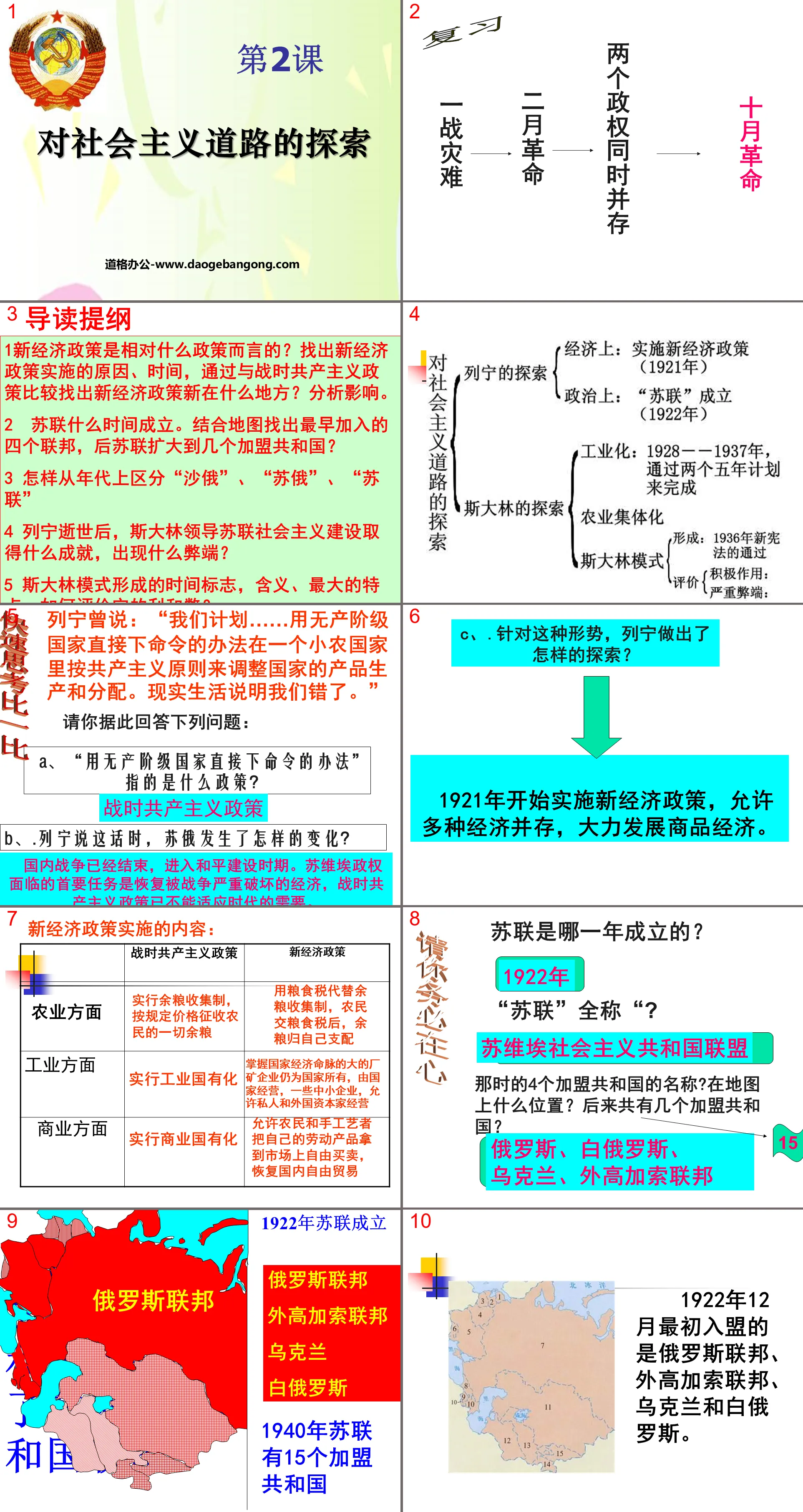 《社會主義道路的探索》蘇聯社會主義道路的探索PPT課件6