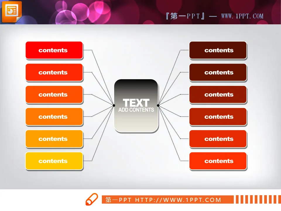 Diffusion aggregation relationship PowerPoint chart material download