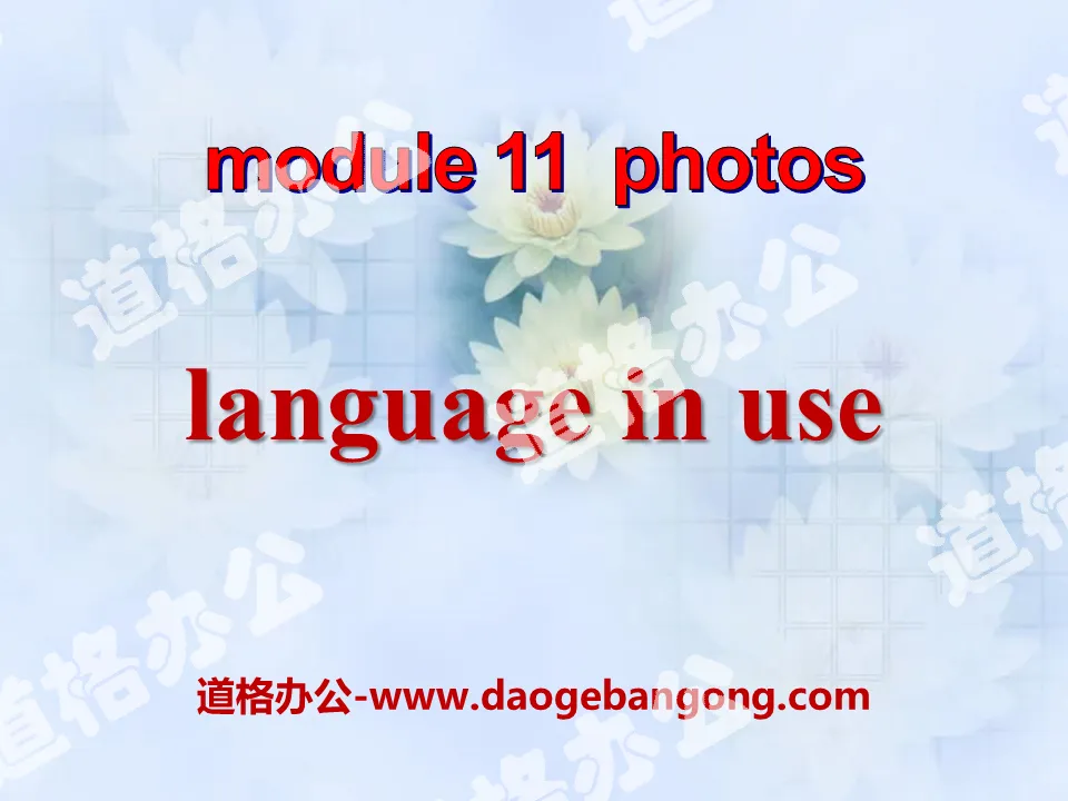 "Language in use" Photos PPT courseware 2