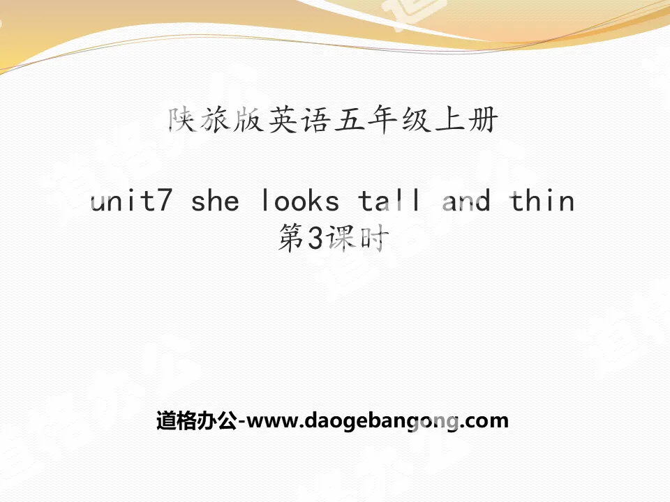 《She Looks Tall and Thin》PPT下载
