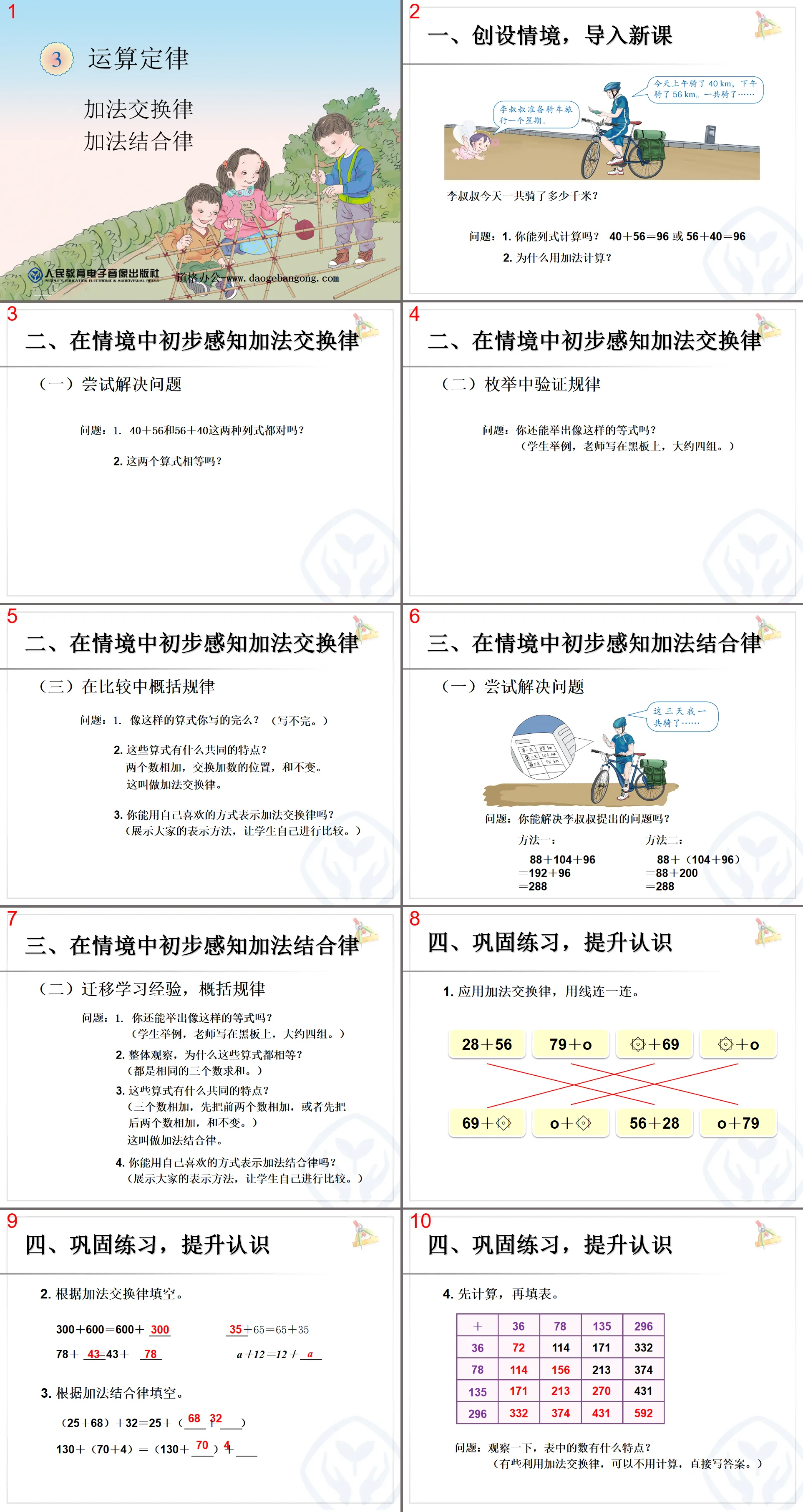 《加法運算定律》運算定律PPT課件