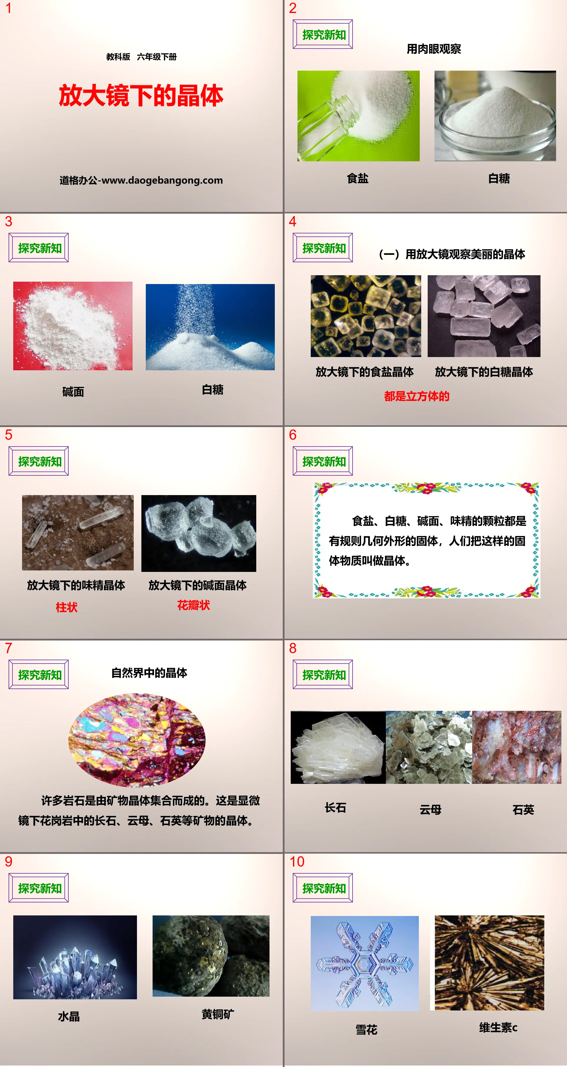 《放大镜下的晶体》微小世界PPT教学课件
