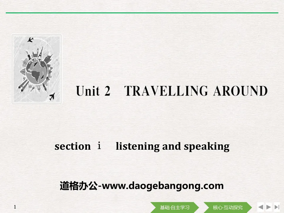 "Travelling Around" Listening and Speaking PPT