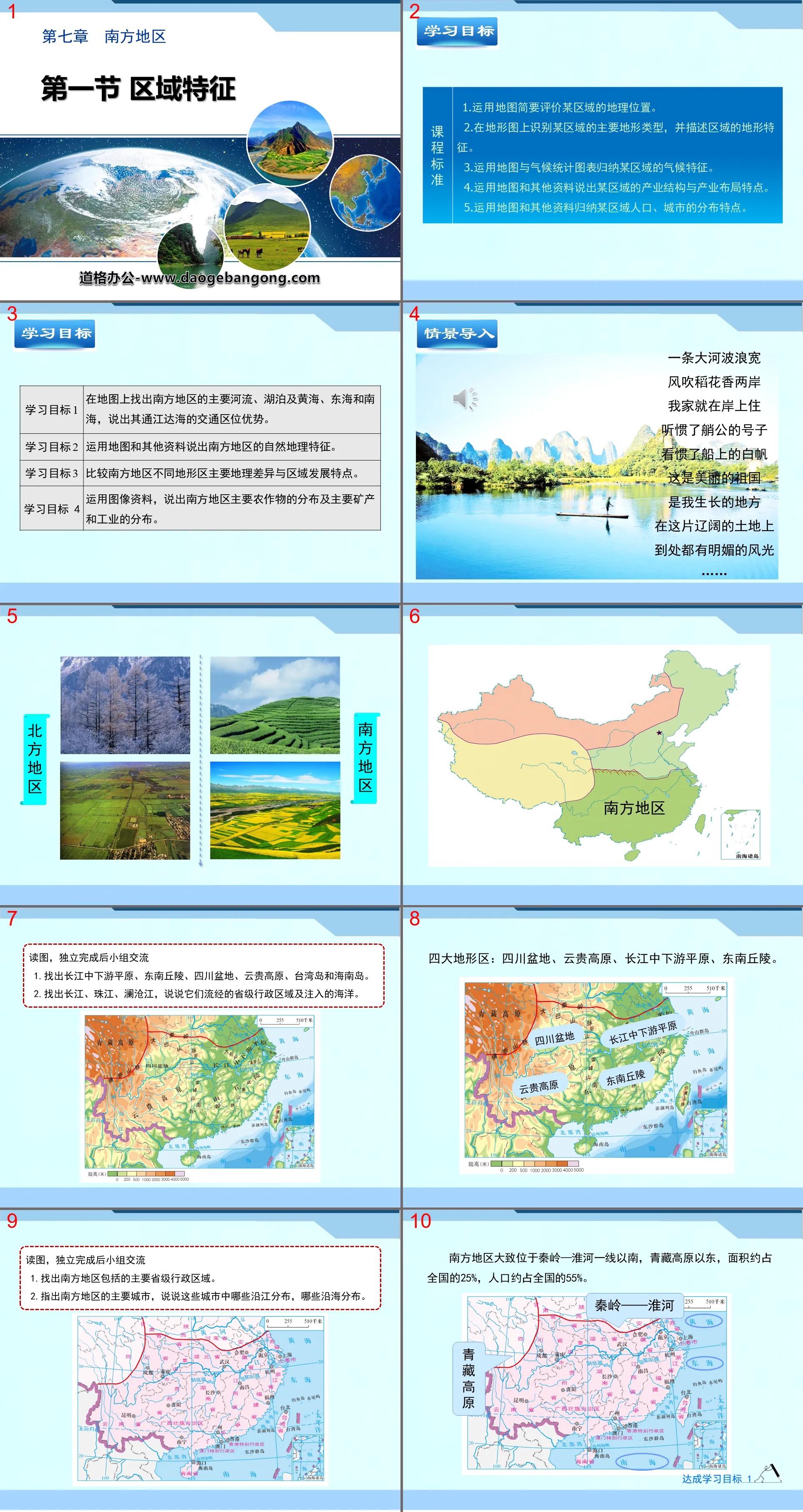 "Regional Characteristics" PPT courseware download