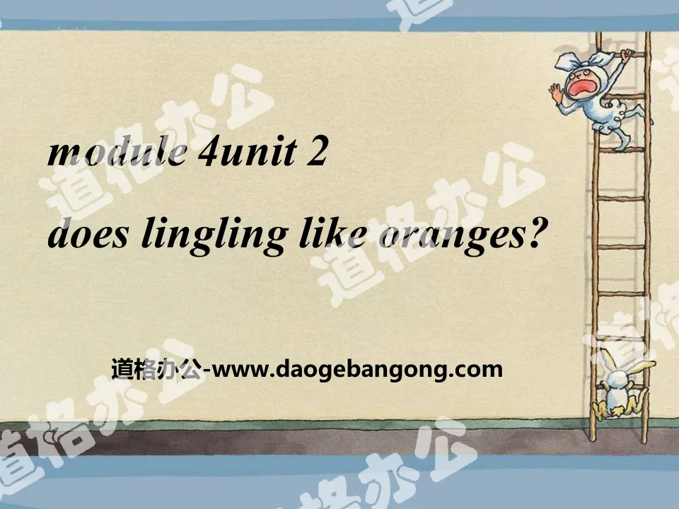 《Does Lingling like oranges?》PPT课件
