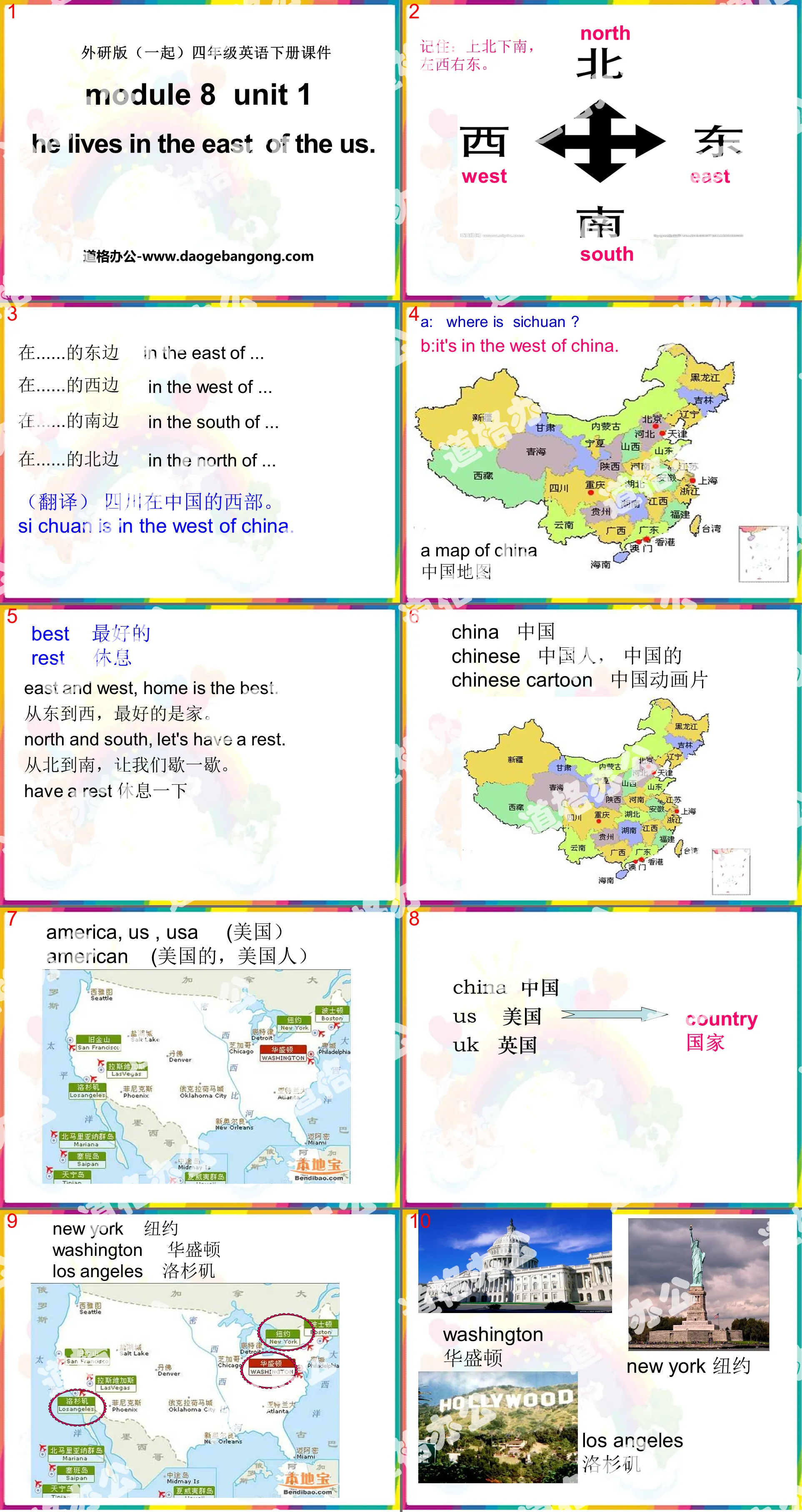 《He lives in the east of the US》PPT课件3
