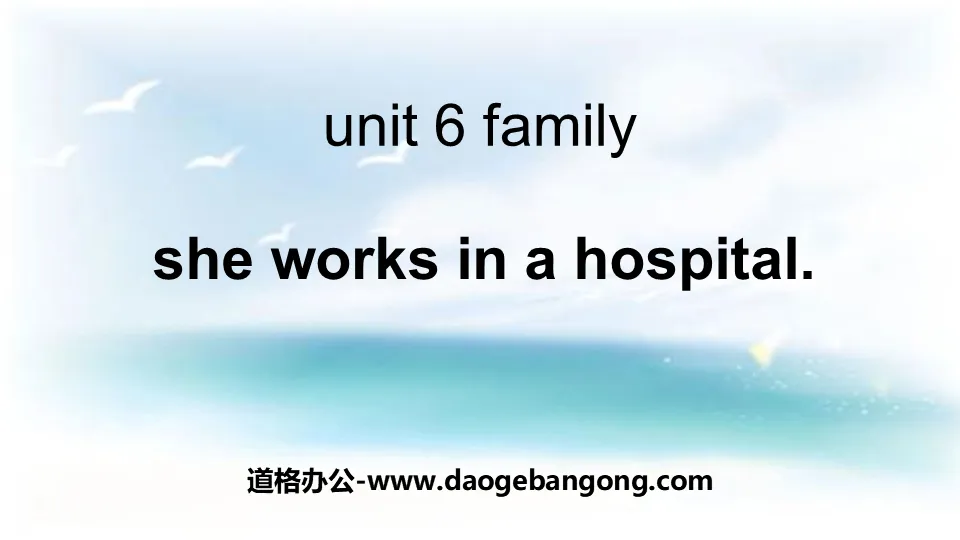 "She works in a hospital" Family PPT