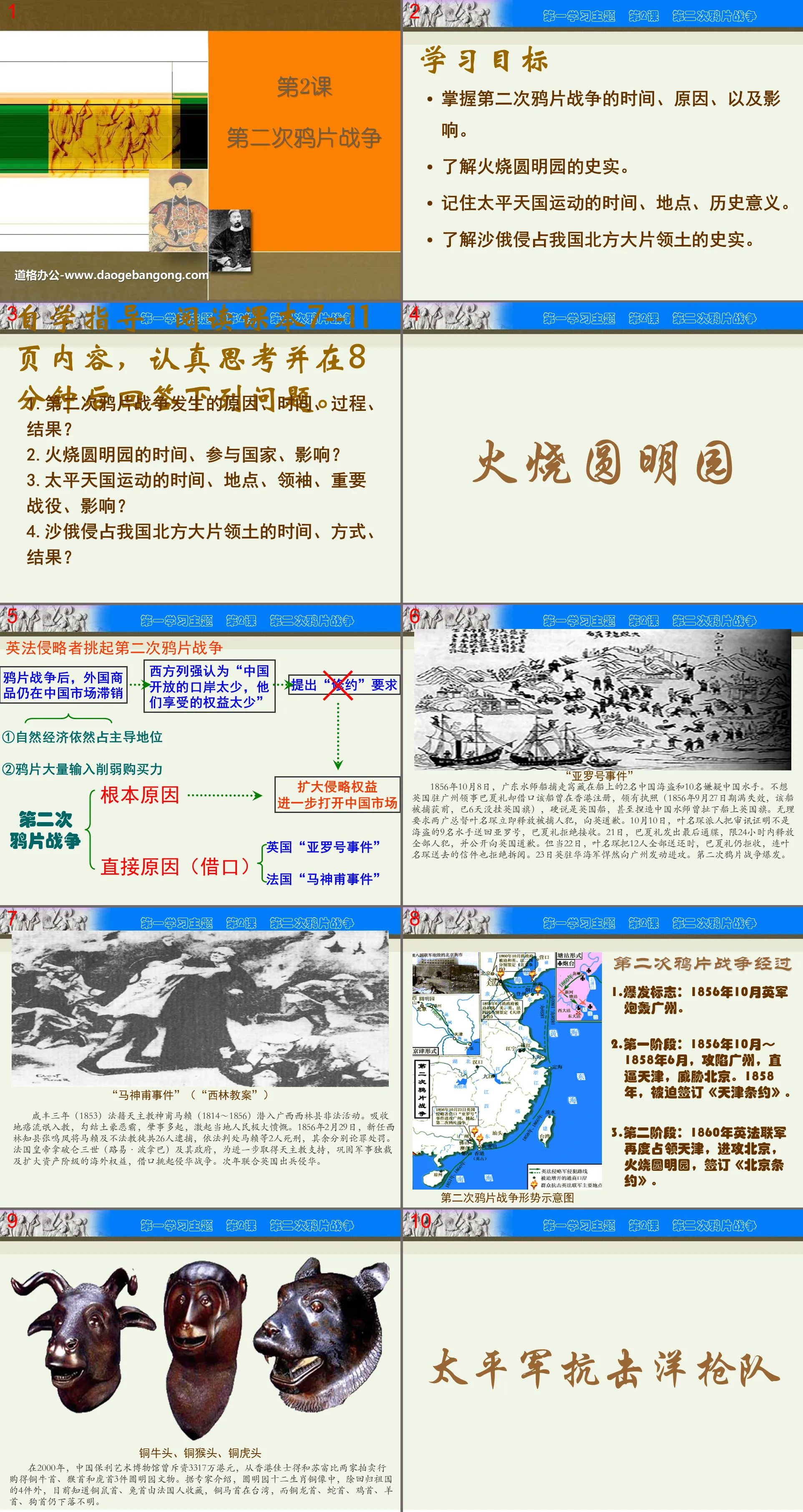 "The Second Opium War" PPT courseware download