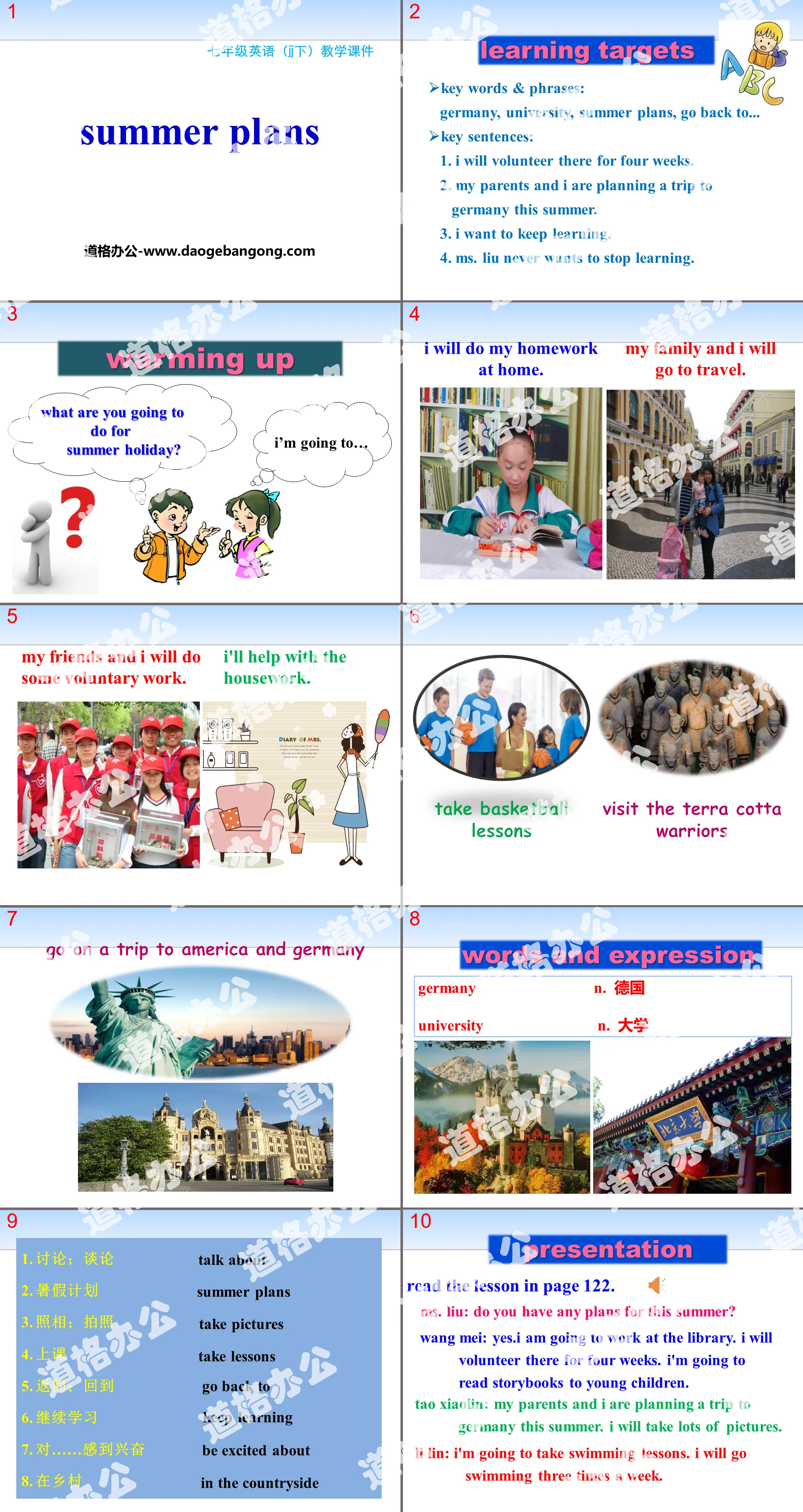 "Summer Plans" Summer Holiday Is Coming! PPT teaching courseware
