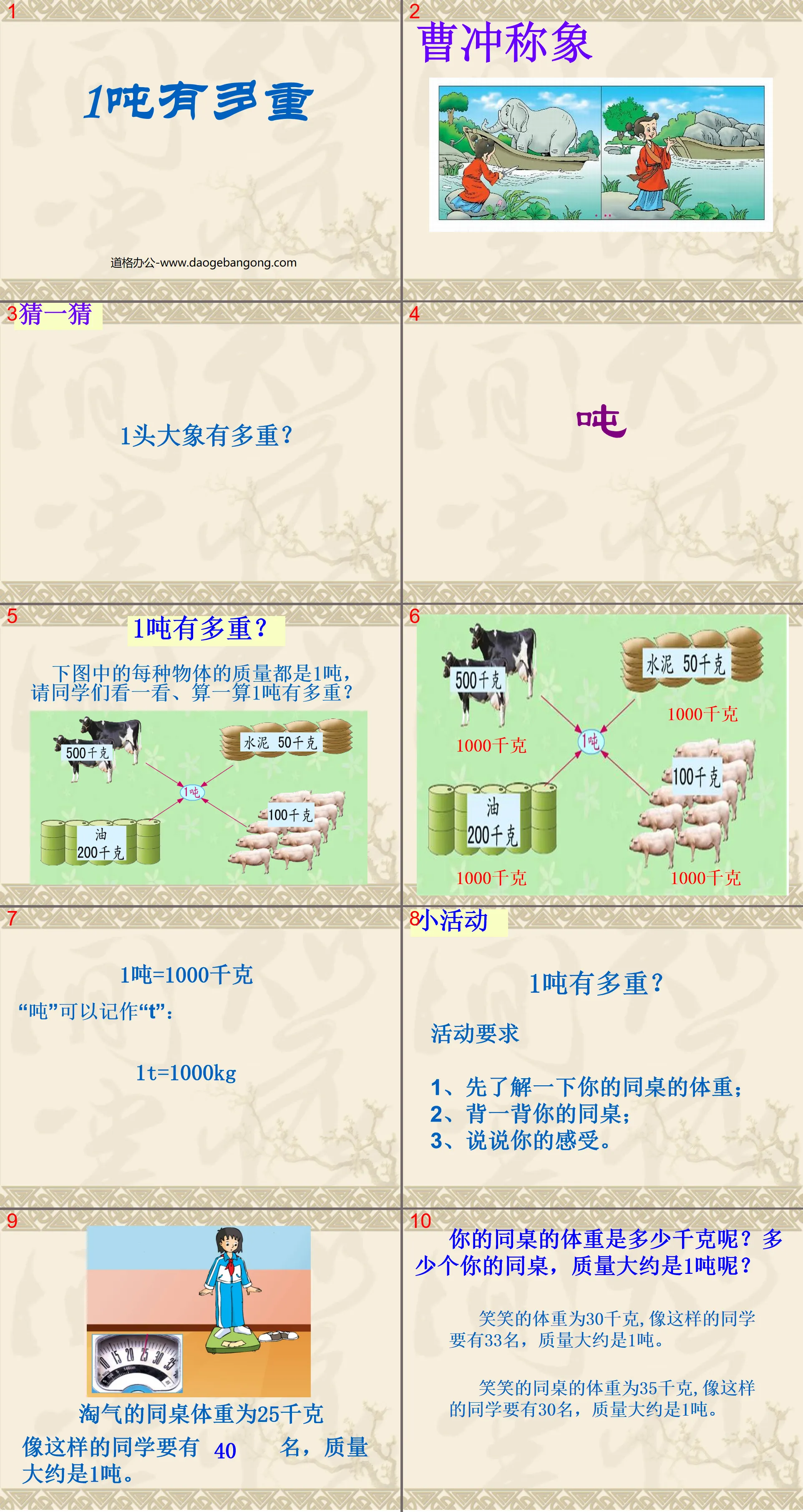 《1噸有多重》公斤克噸PPT課件