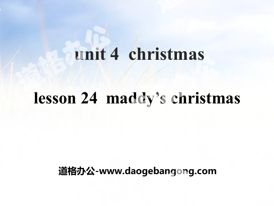 《Maddy's Christmas》Christmas PPT