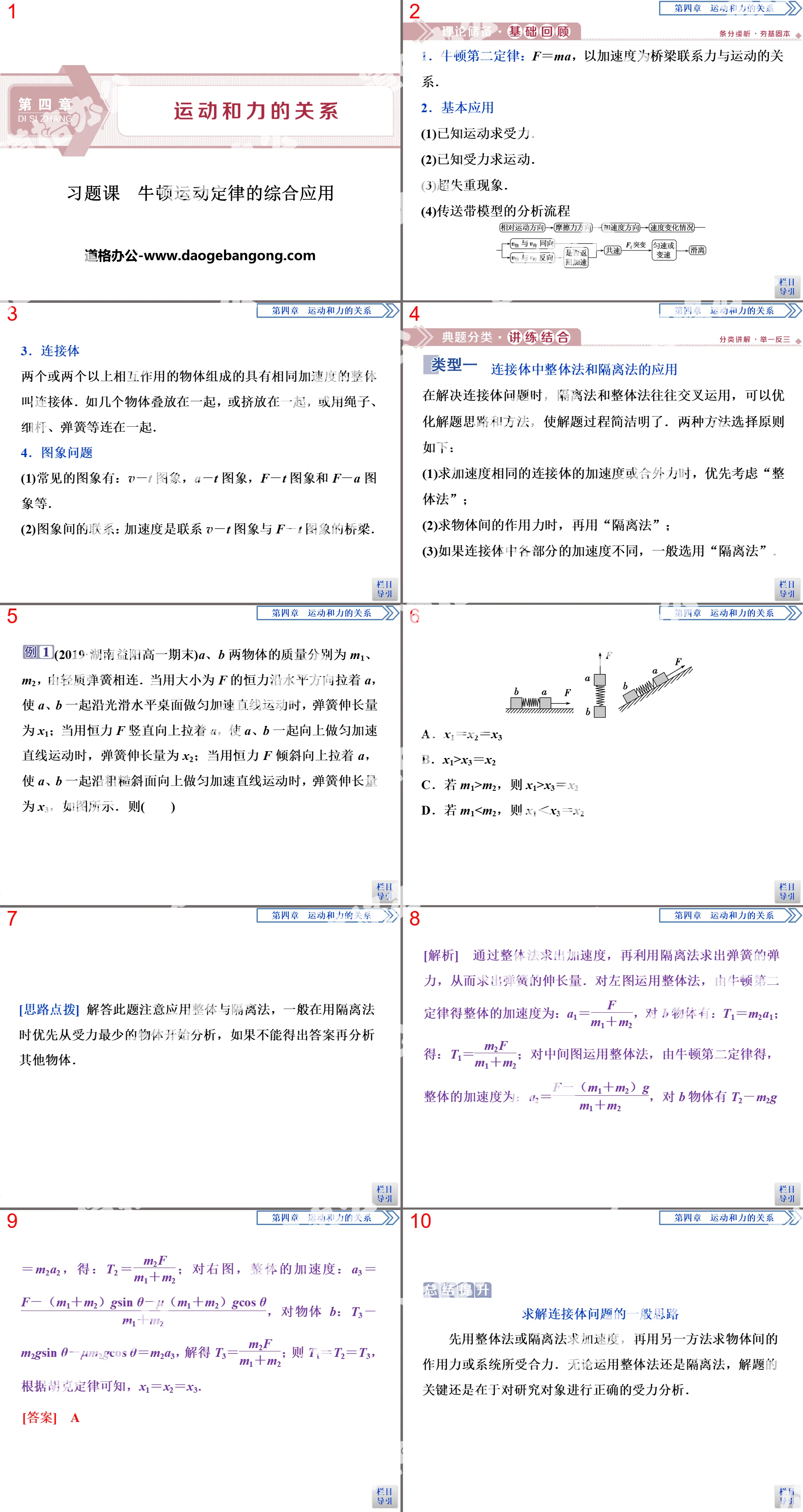 《習題課 牛頓運動定律的綜合應用》運動與力的關係PPT