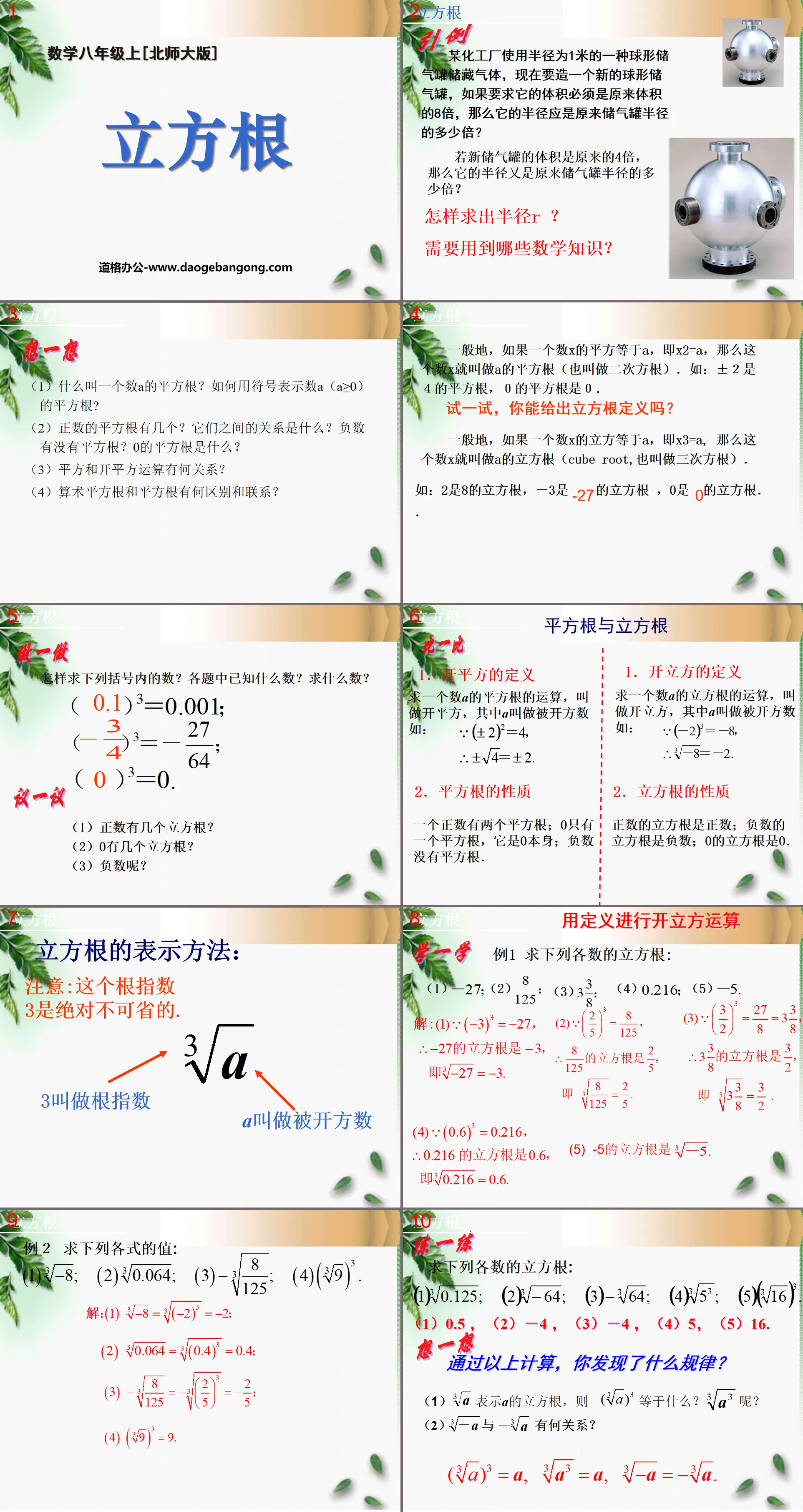 "Cube Root" Real Numbers PPT Courseware 3