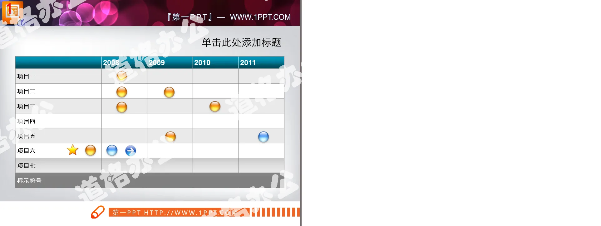 Practical PPT data table material