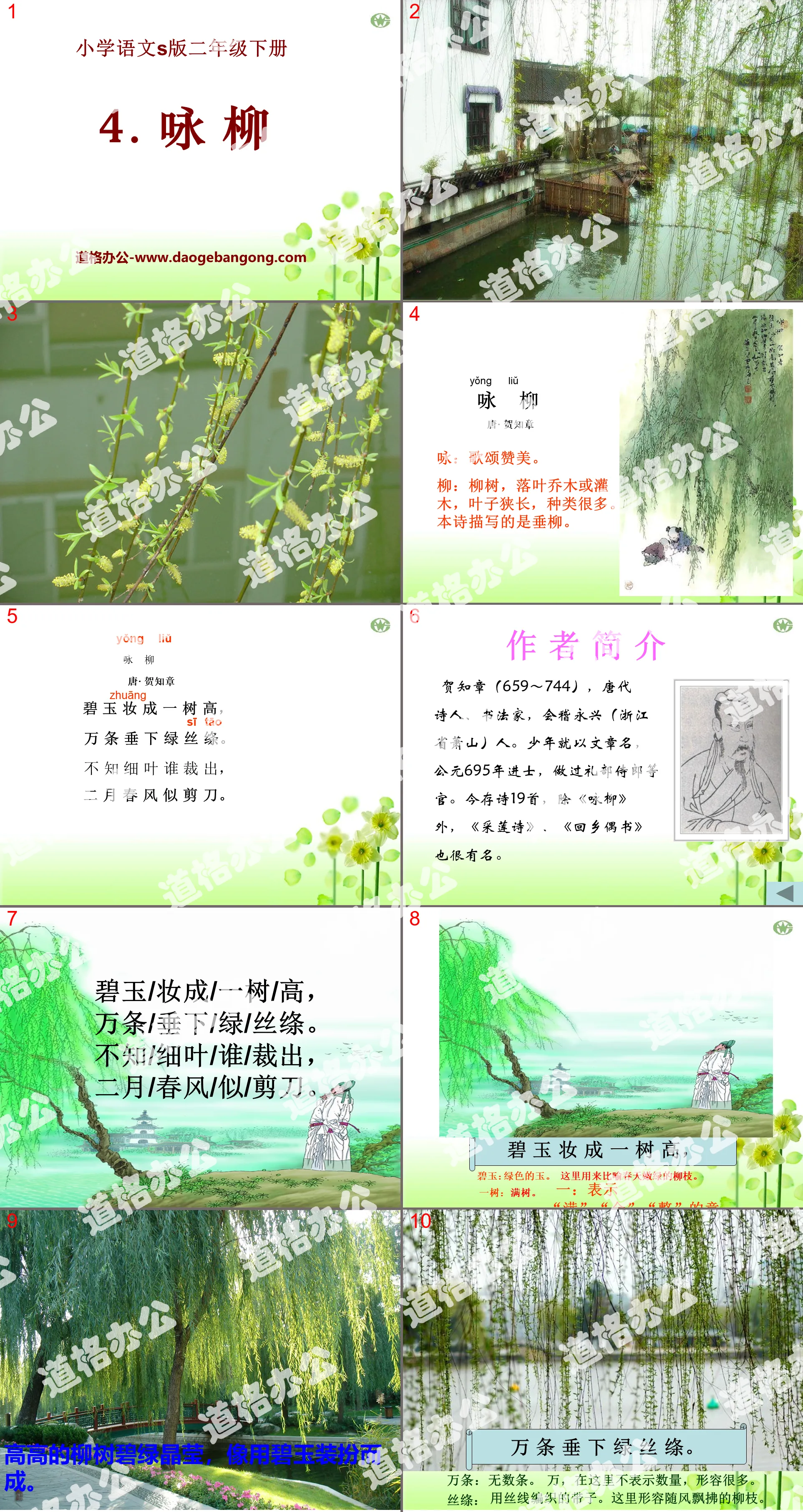 "Yong Willow" PPT courseware 14