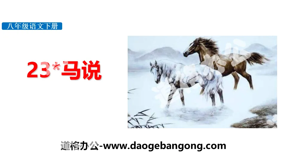 "Horse Talk" PPT quality courseware