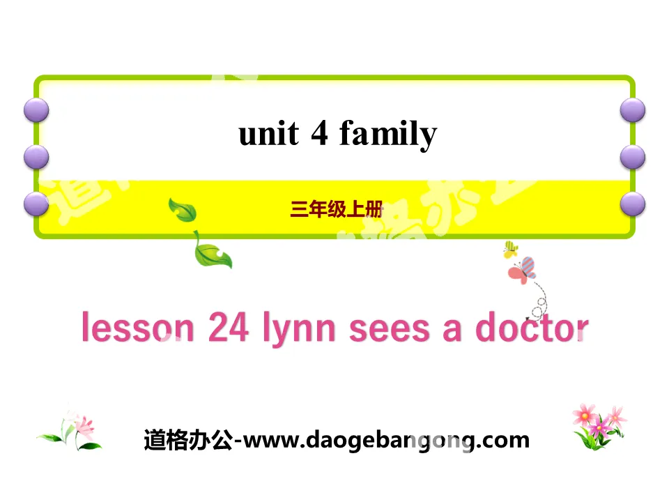 《Lynn Sees a Doctor》Family PPT课件
