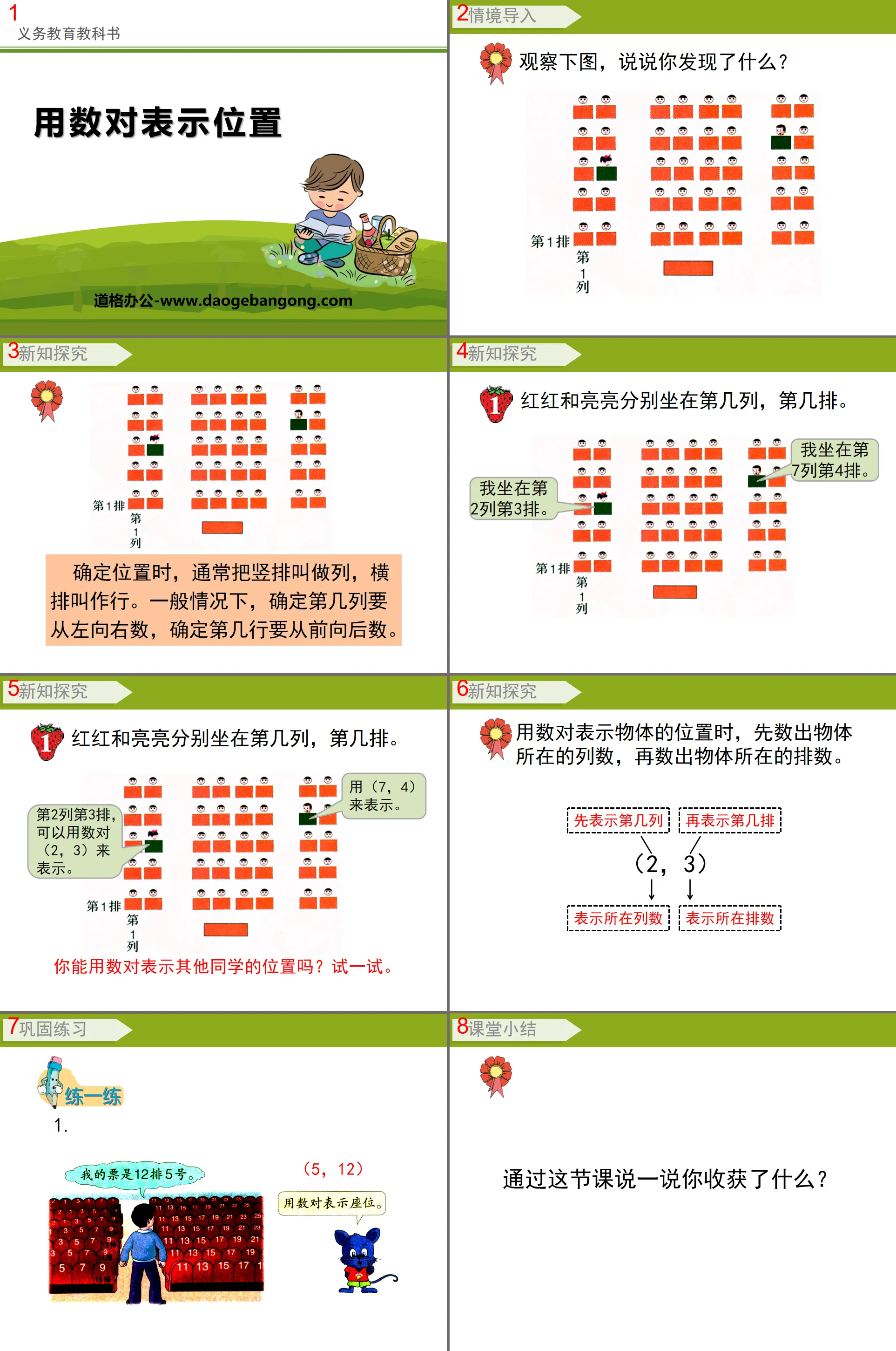 《用数对表示位置》PPT
