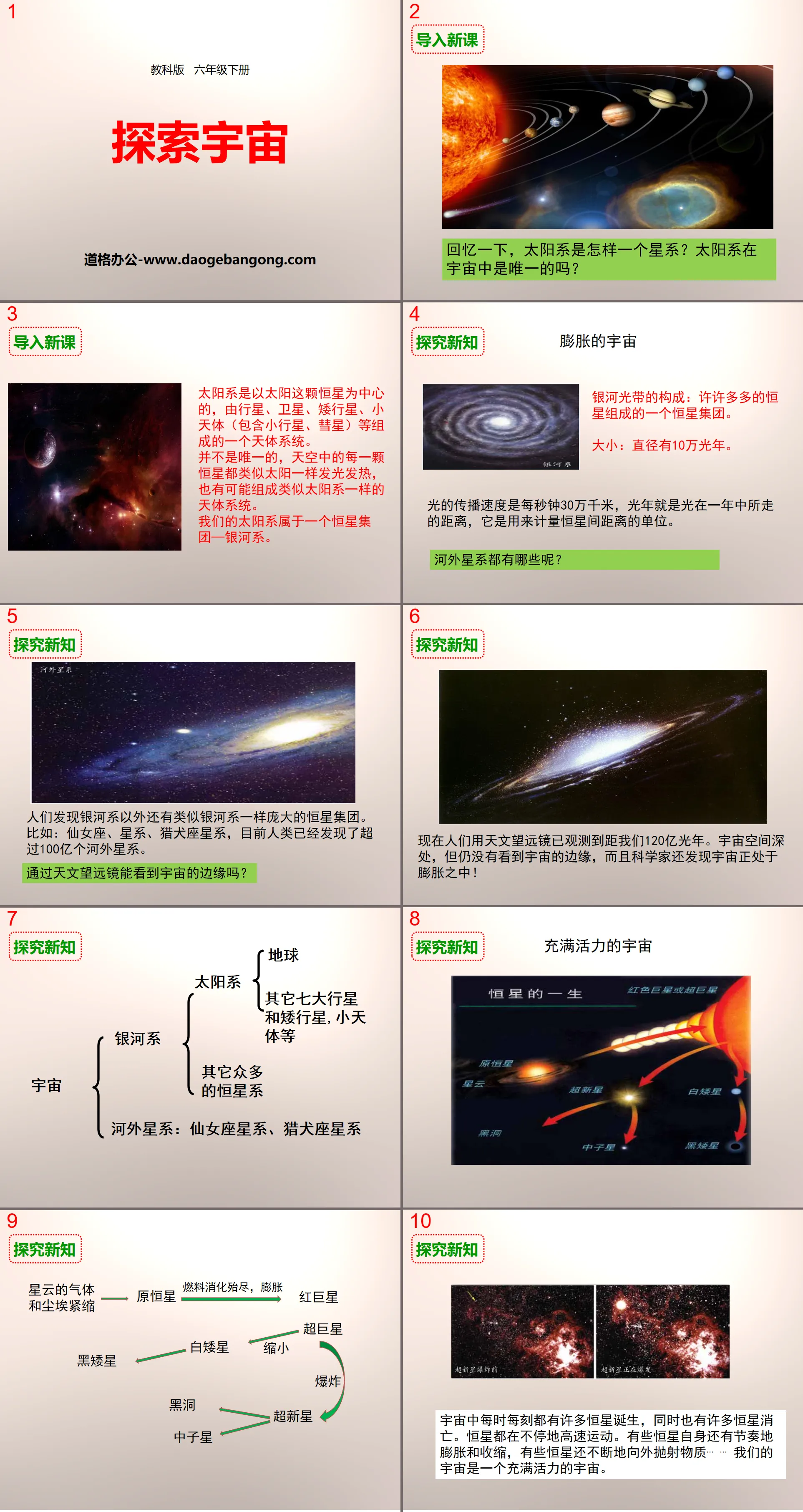 《探索宇宙》宇宙PPT
