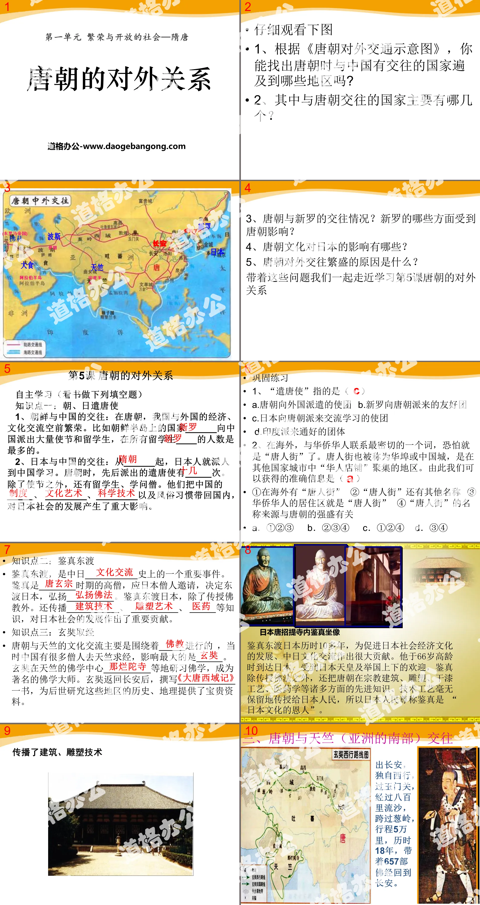 《唐朝的对外关系》繁荣与开放的社会―隋唐PPT课件
