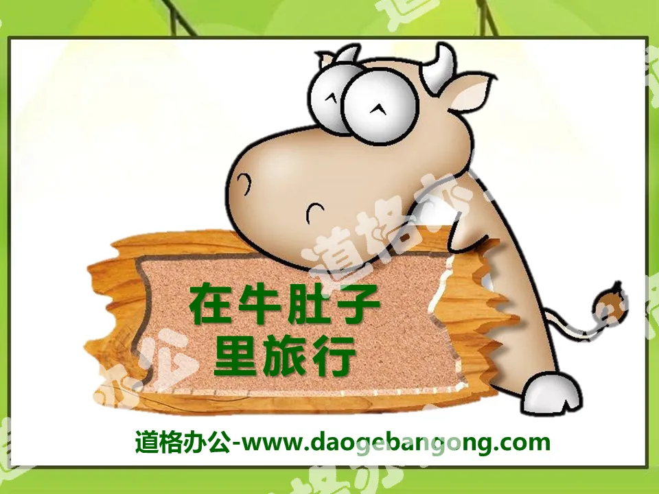 "Traveling in the Cow's Belly" PPT Courseware 2