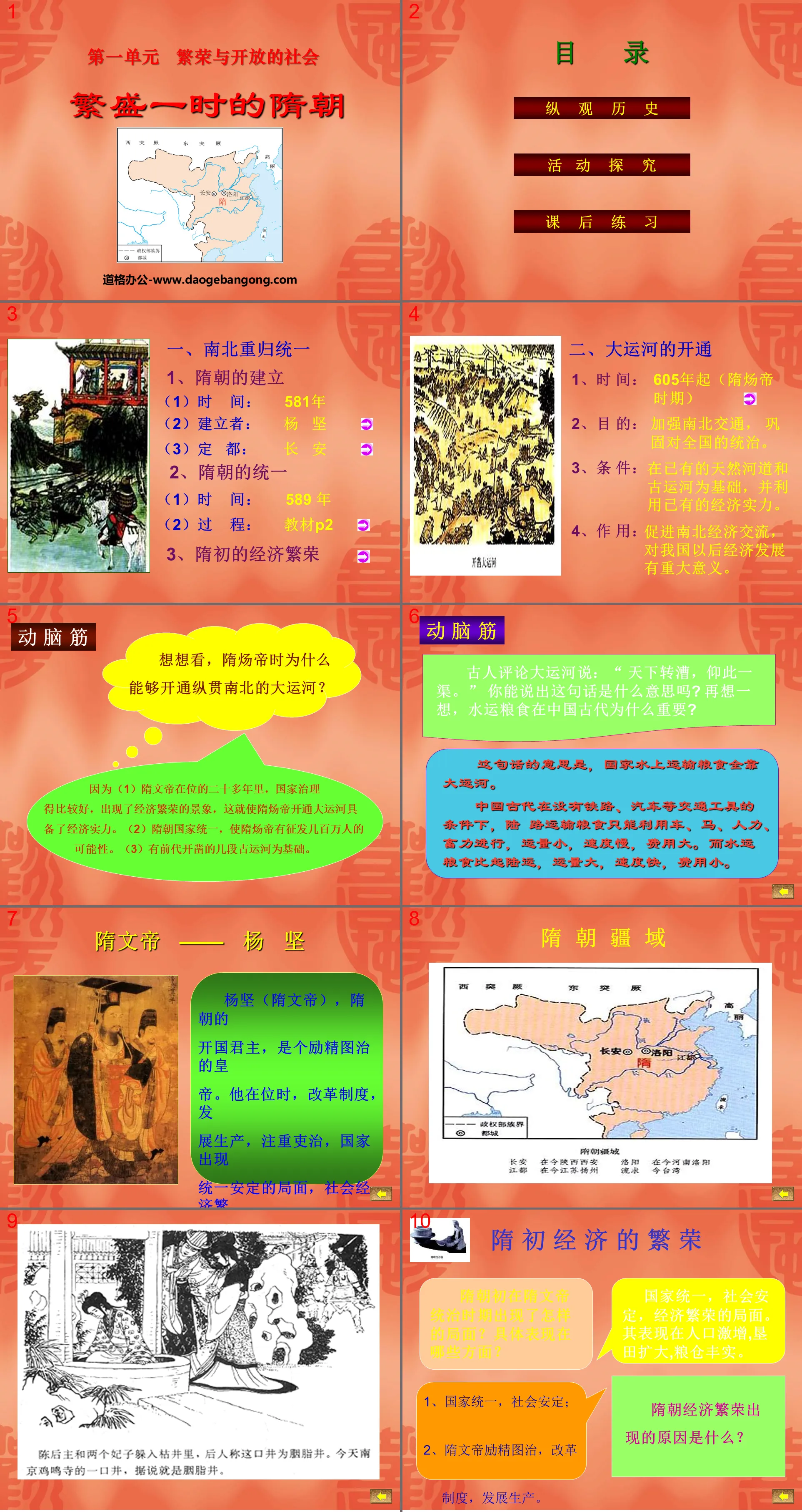 "The Prosperous Sui Dynasty" Prosperity and Open Society PPT Courseware 3