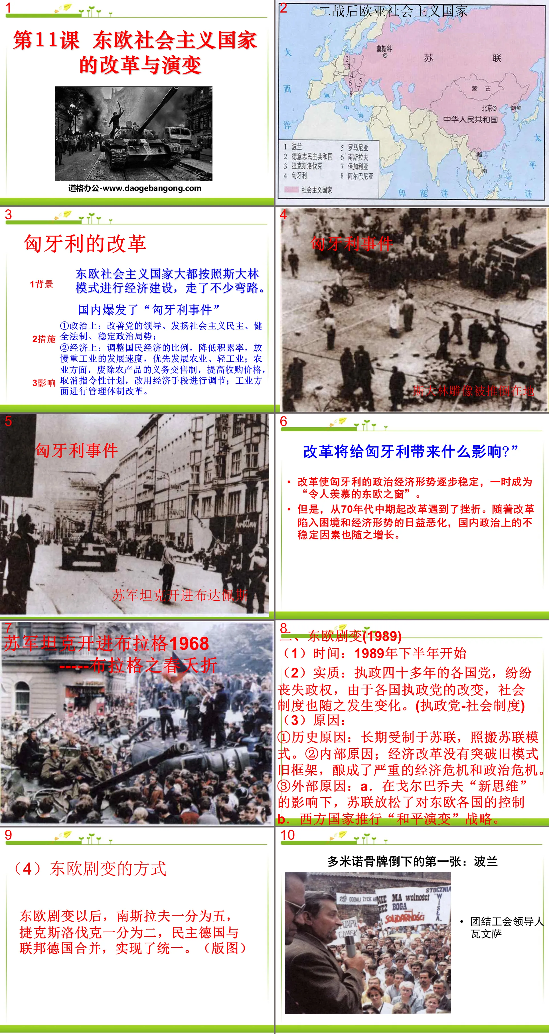 《东欧社会主义国家的改革与演变》社会主义国家的改革与演变化PPT课件2
