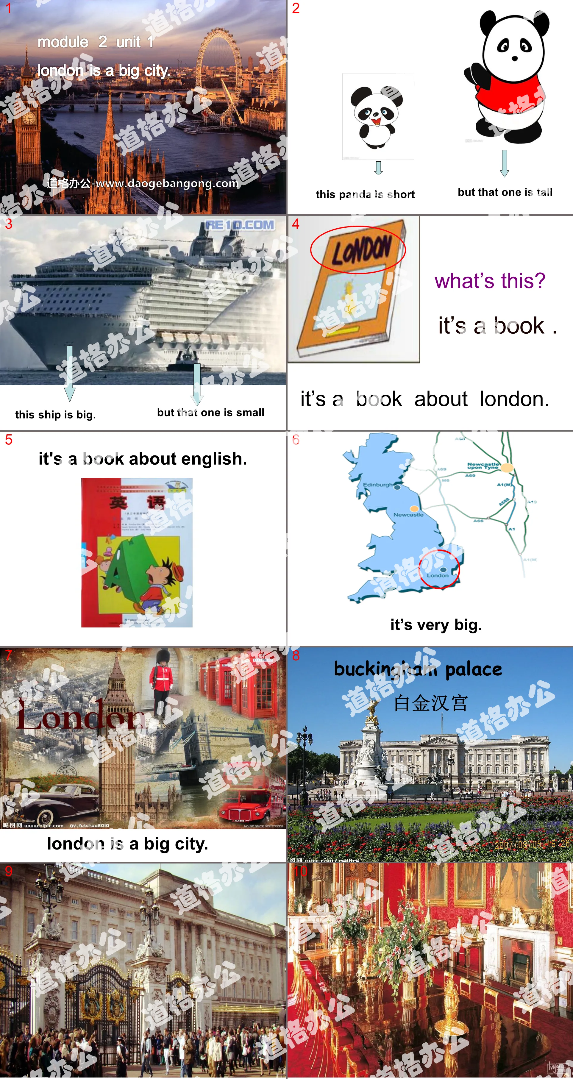 "London is a big city" PPT courseware 3