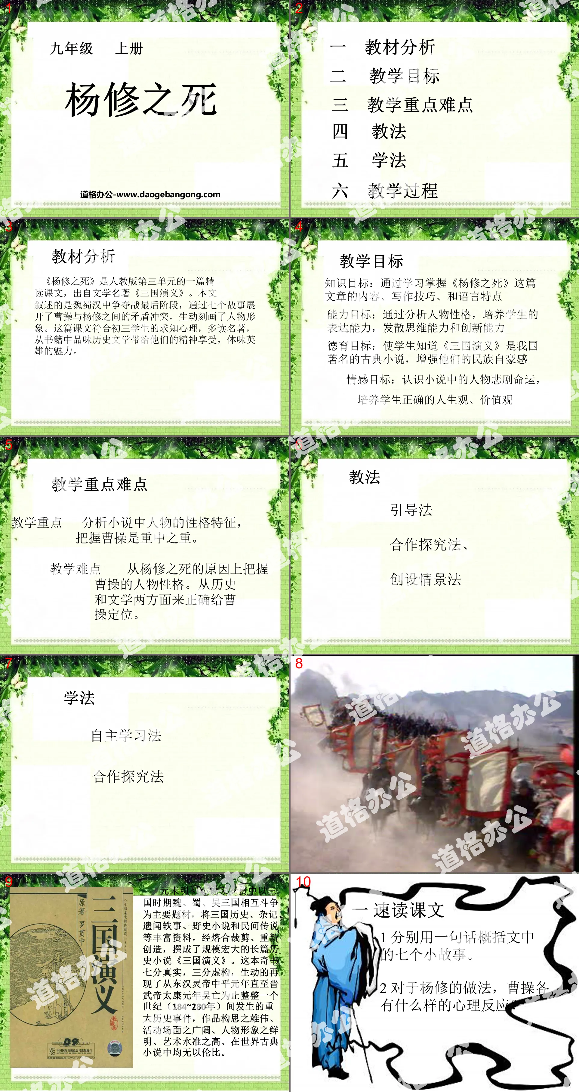 "The Death of Yang Xiu" PPT Courseware 4