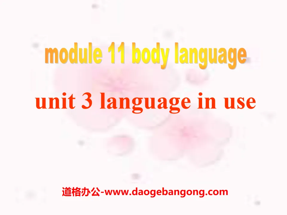 《Language in use》Body language PPT课件3
