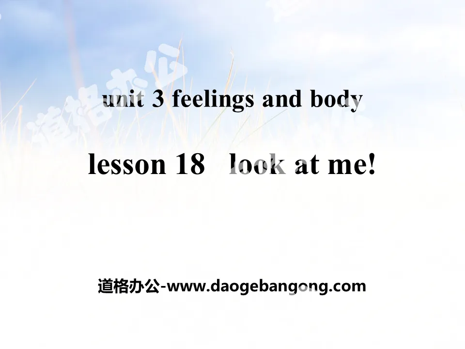 《Look at Me!》Feelings and Body PPT教学课件
