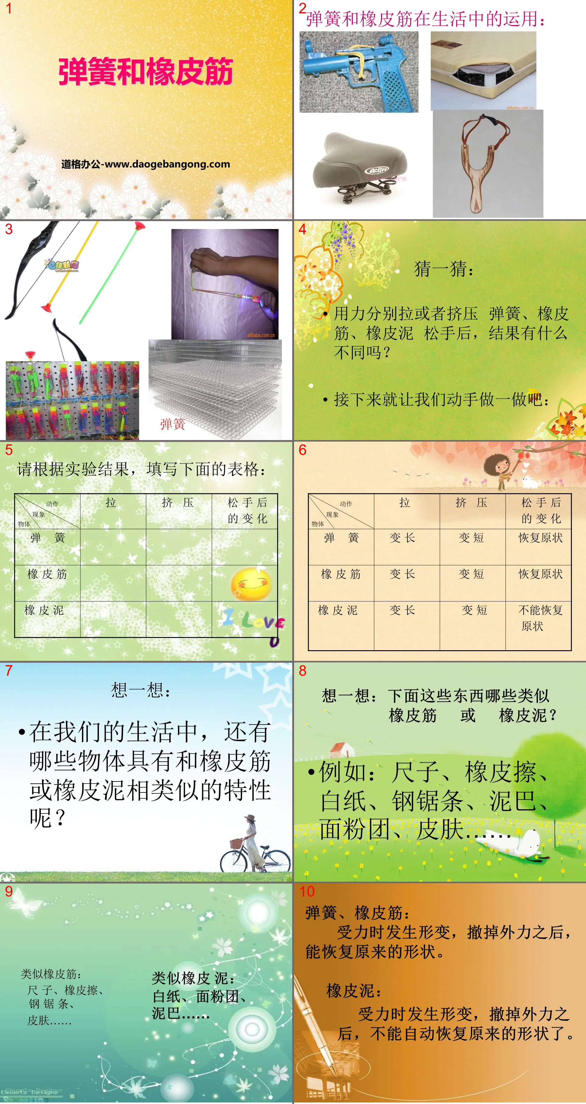 《弹簧和橡皮筋》PPT下载