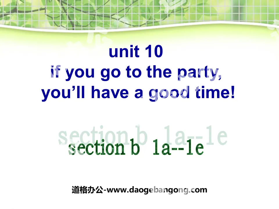 《If you go to the party you'll have a great time!》PPT课件15
