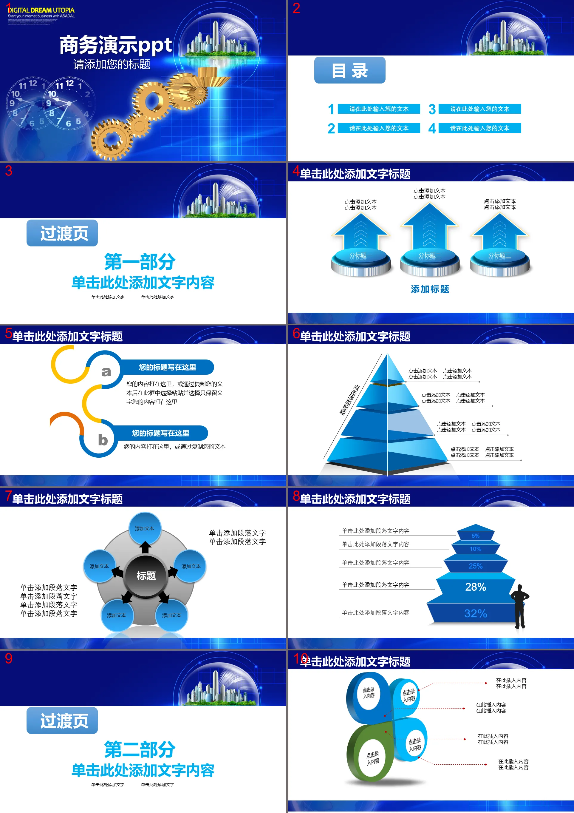 机械仪表行业工作汇报PPT模板