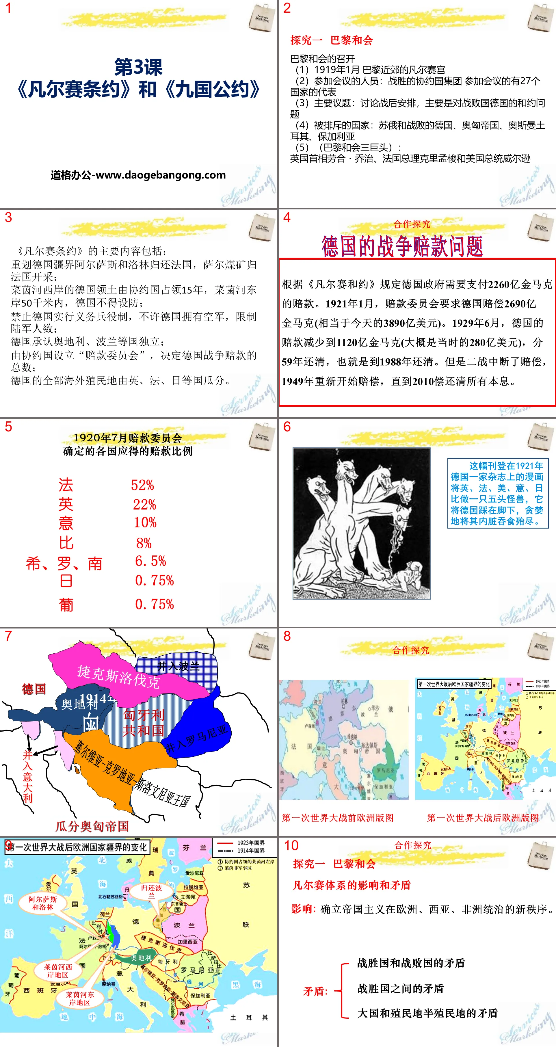 《凡尔赛条约》和《九国公约》PPT课件
