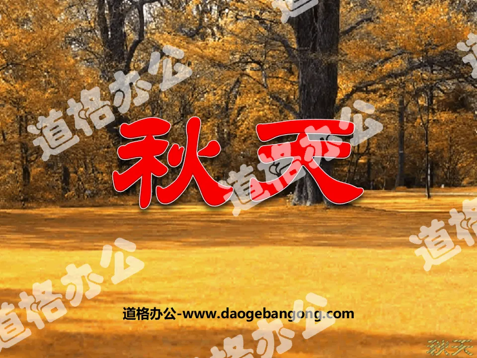 "Autumn" PPT courseware 4