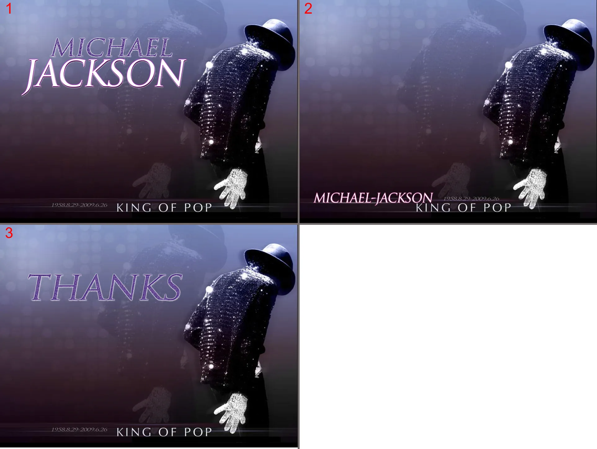 Modèle de diapositive artistique en souvenir de Michael Jackson