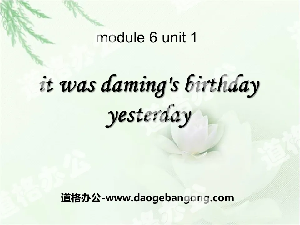 《It was Daming's birthday yesterday》PPT課件3