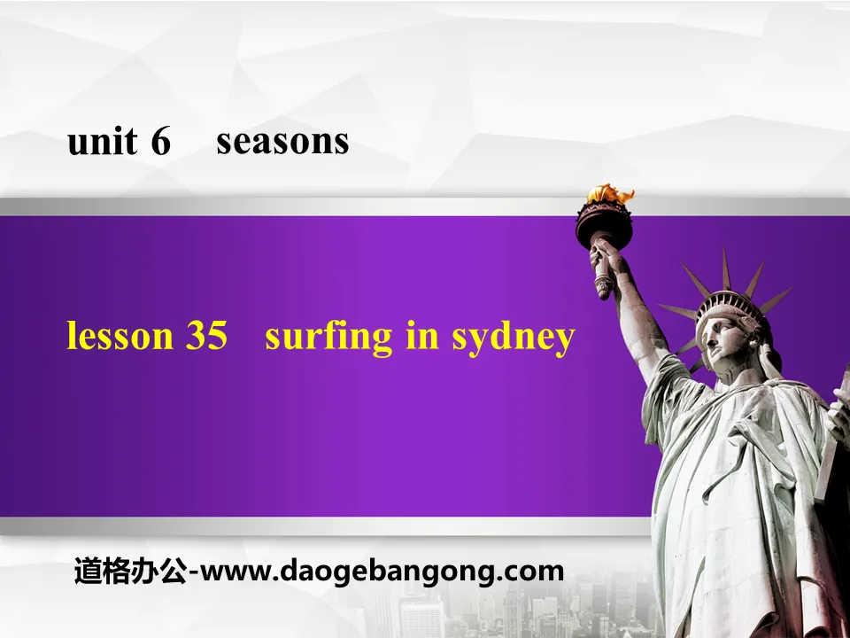 "Surfing in Sydney" Seasons PPT Courseware Download