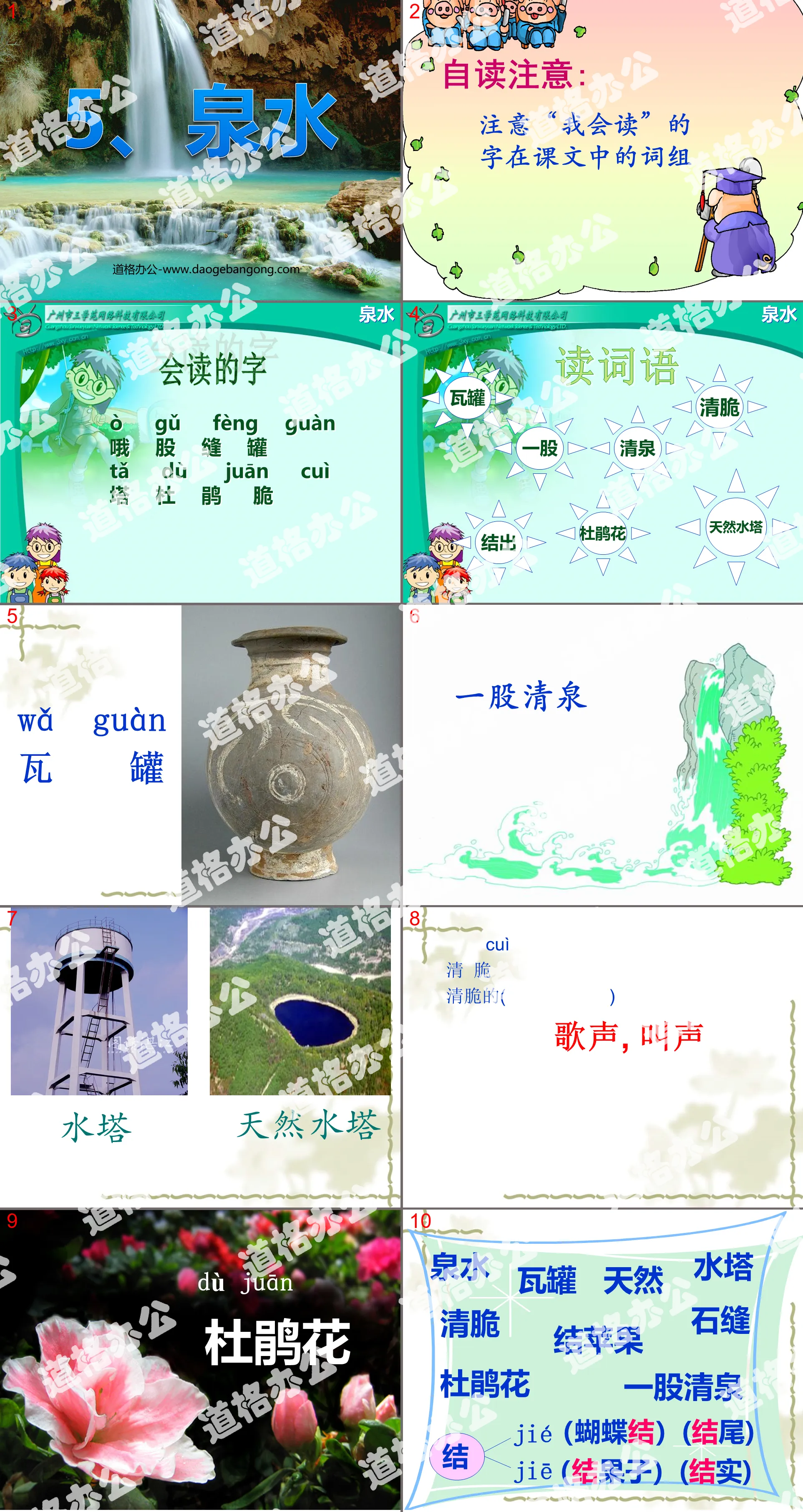 "Spring Water" PPT Courseware 3