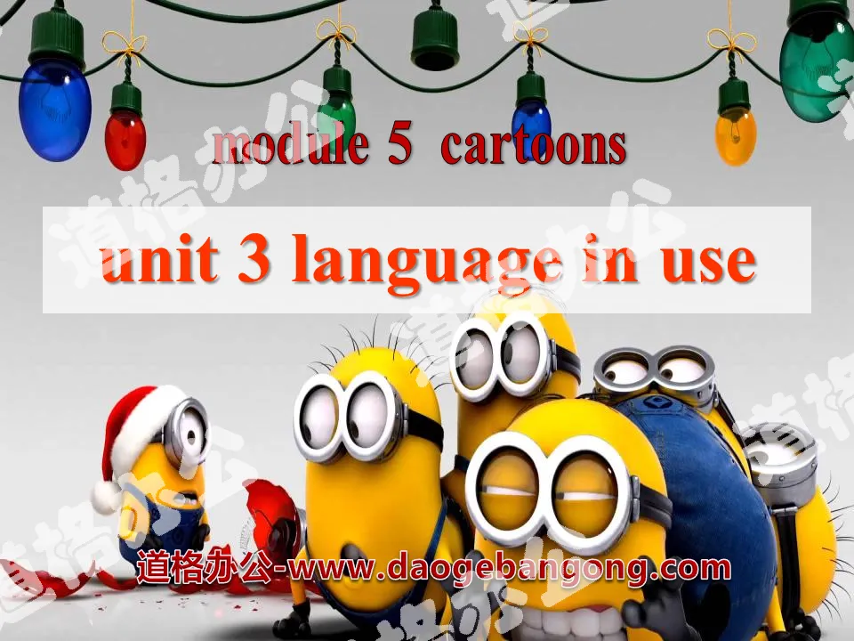 "Language in use" Cartoon stories PPT courseware