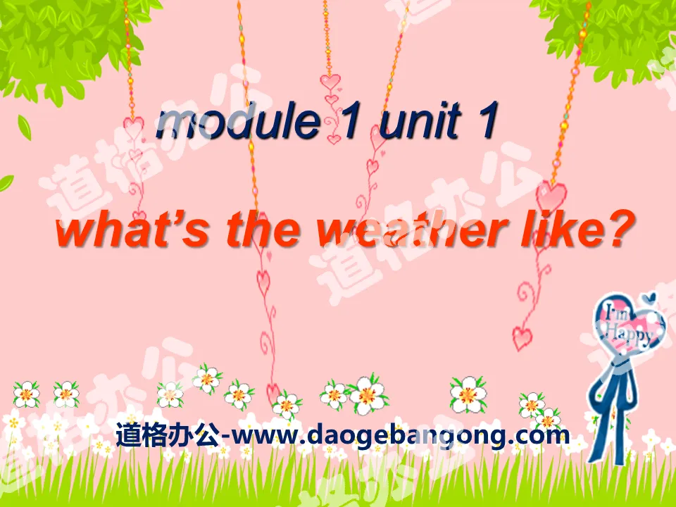 "What's the weather like?" PPT courseware 2