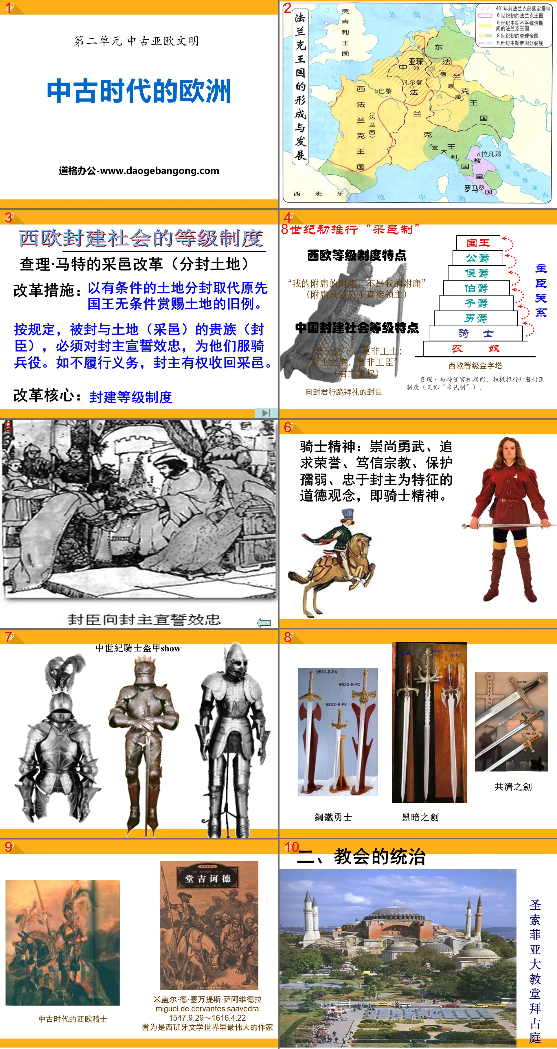 "Europe in the Medieval Times" Medieval Asian and European Civilizations PPT Courseware