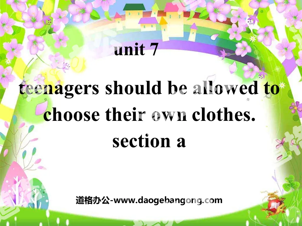 "Teenagers should be allowed to choose their own clothes" PPT courseware 15