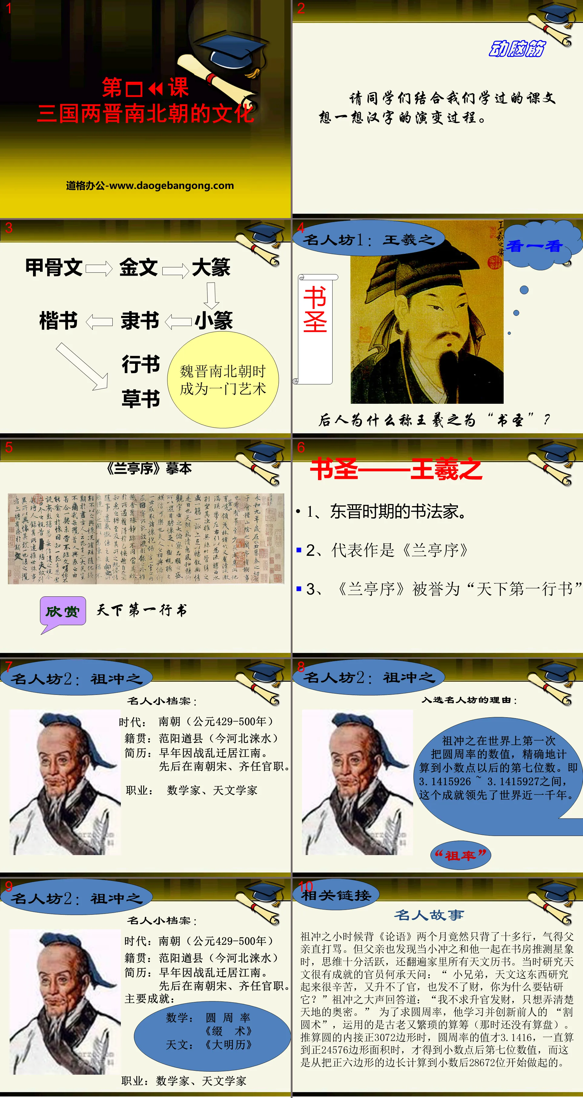 《三国两晋南北朝的文化》政权分立与民族交融――三国两晋南北朝PPT课件2