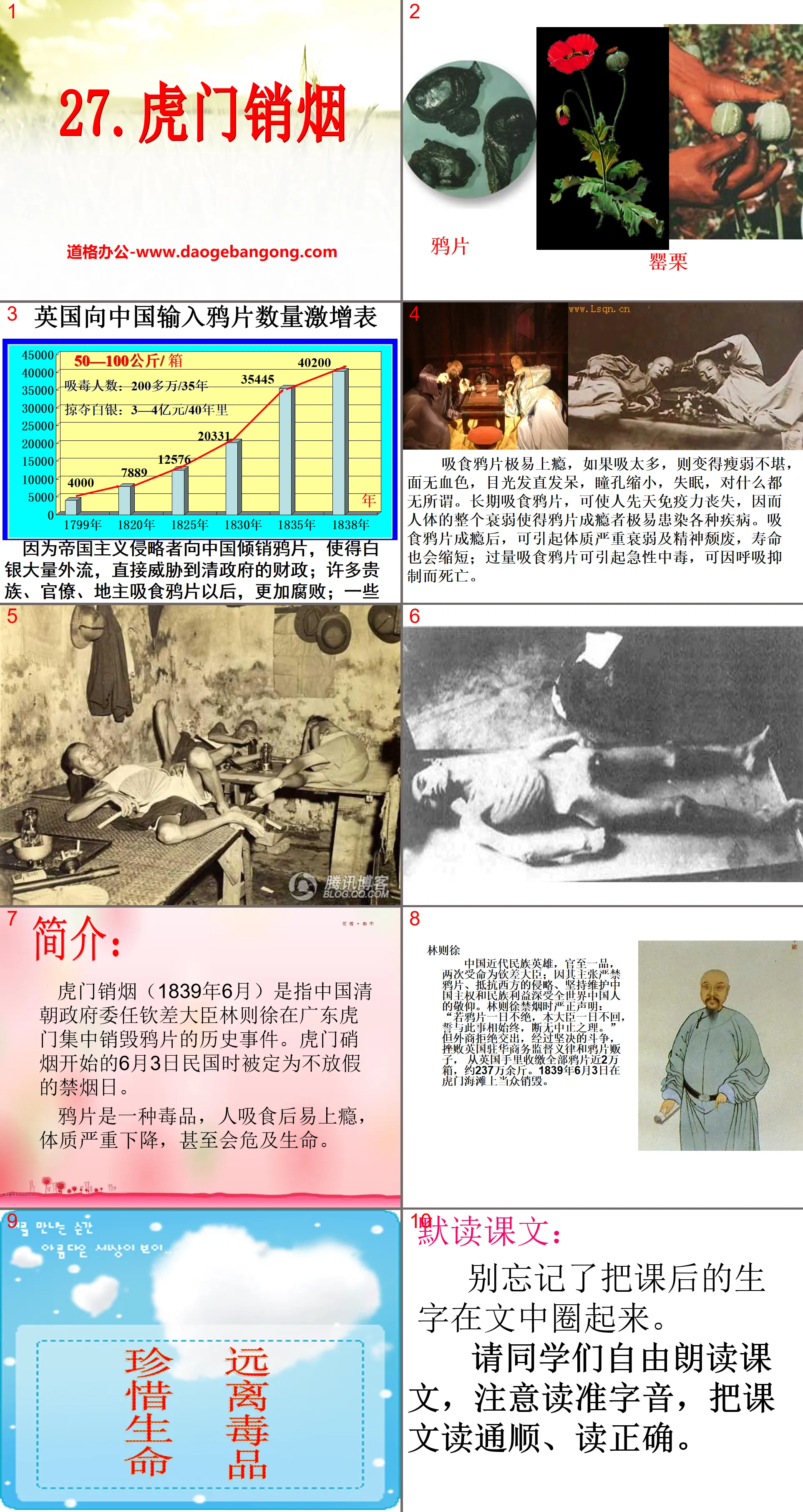 "Destroying Opium in Humen" PPT Courseware 10