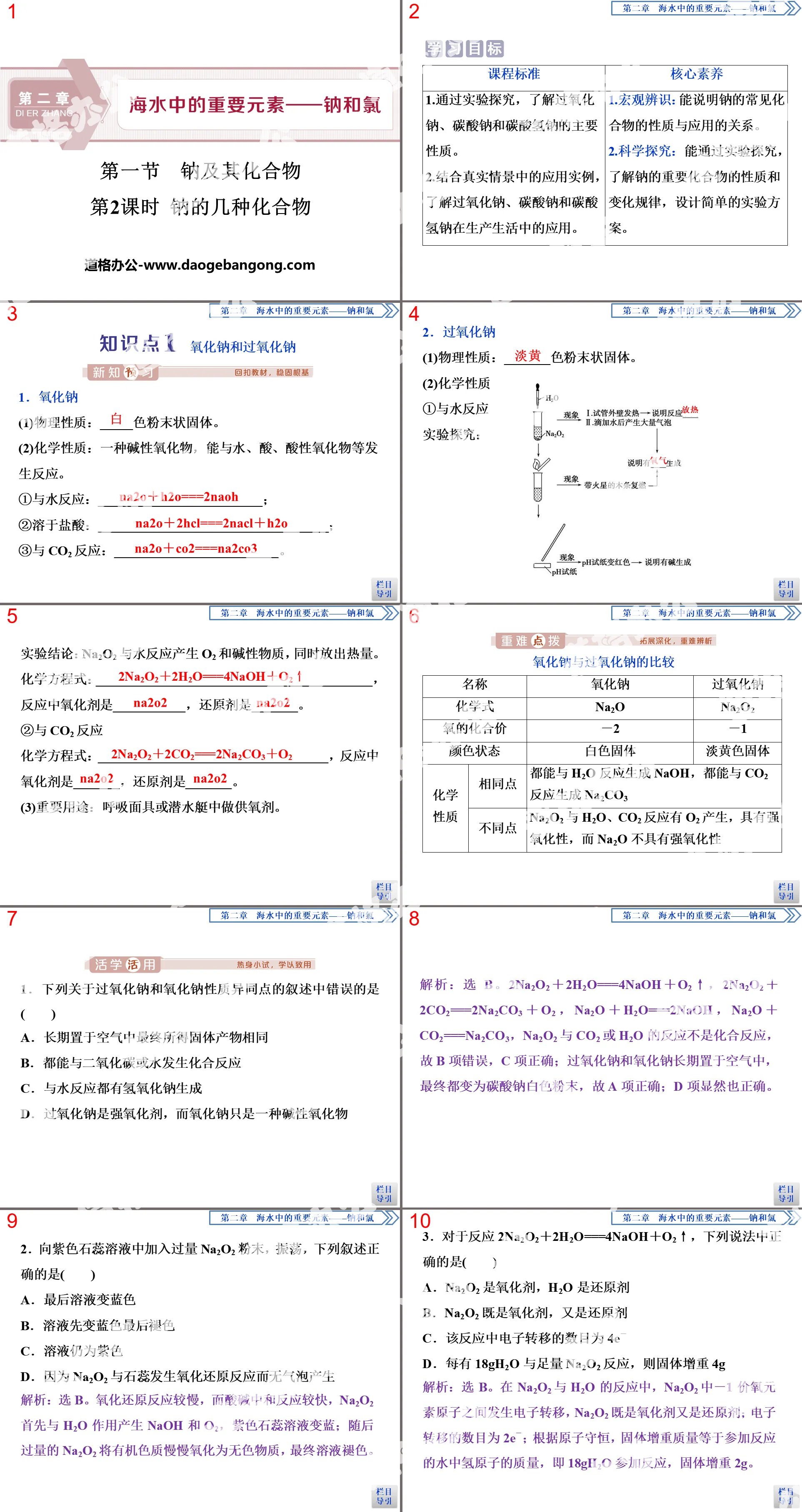 《钠及其化合物》海水中的重要元素―钠和氯PPT(第2课时钠的几种化合物)