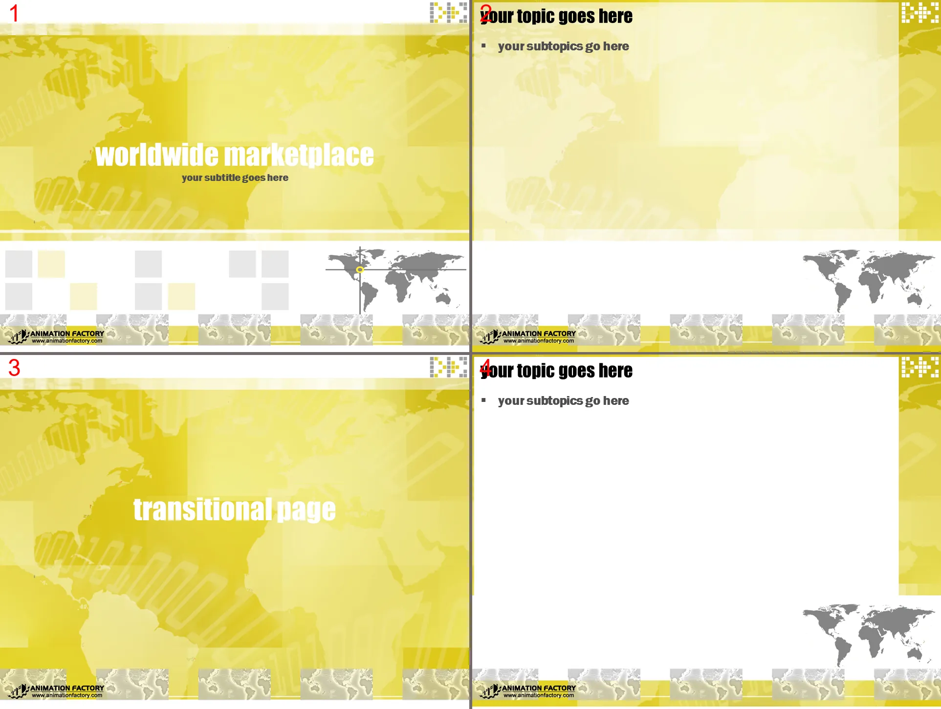 Yellow elegant classic PPT template download