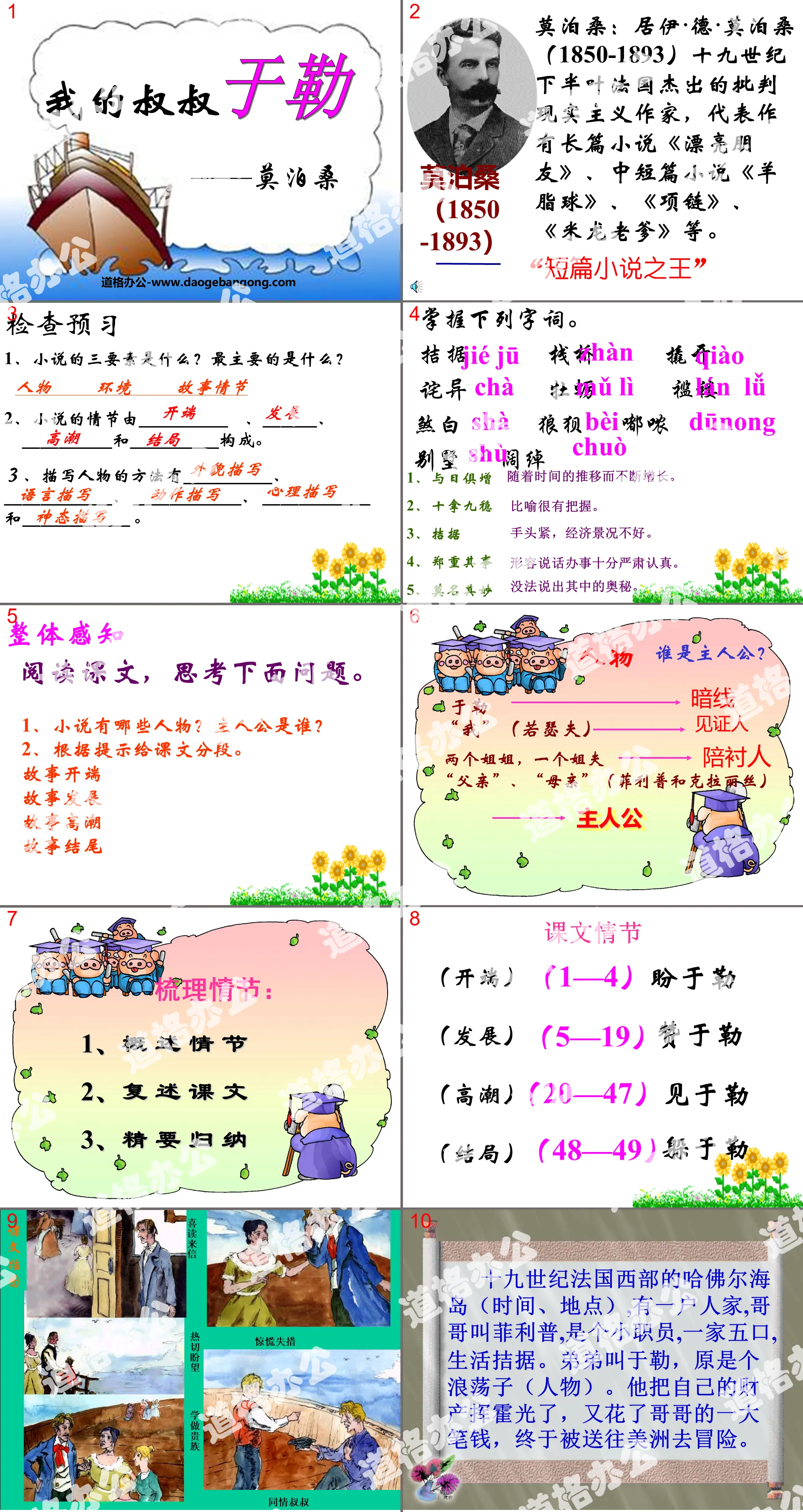 《我的叔叔於勒》PPT課件4