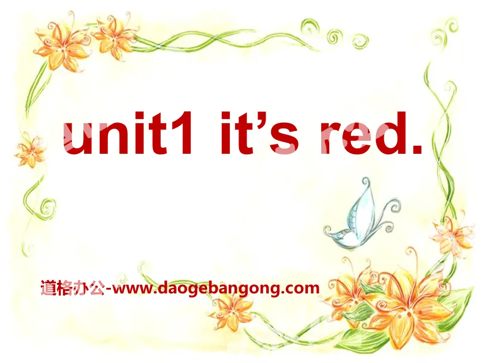 《It's red》PPT课件2
